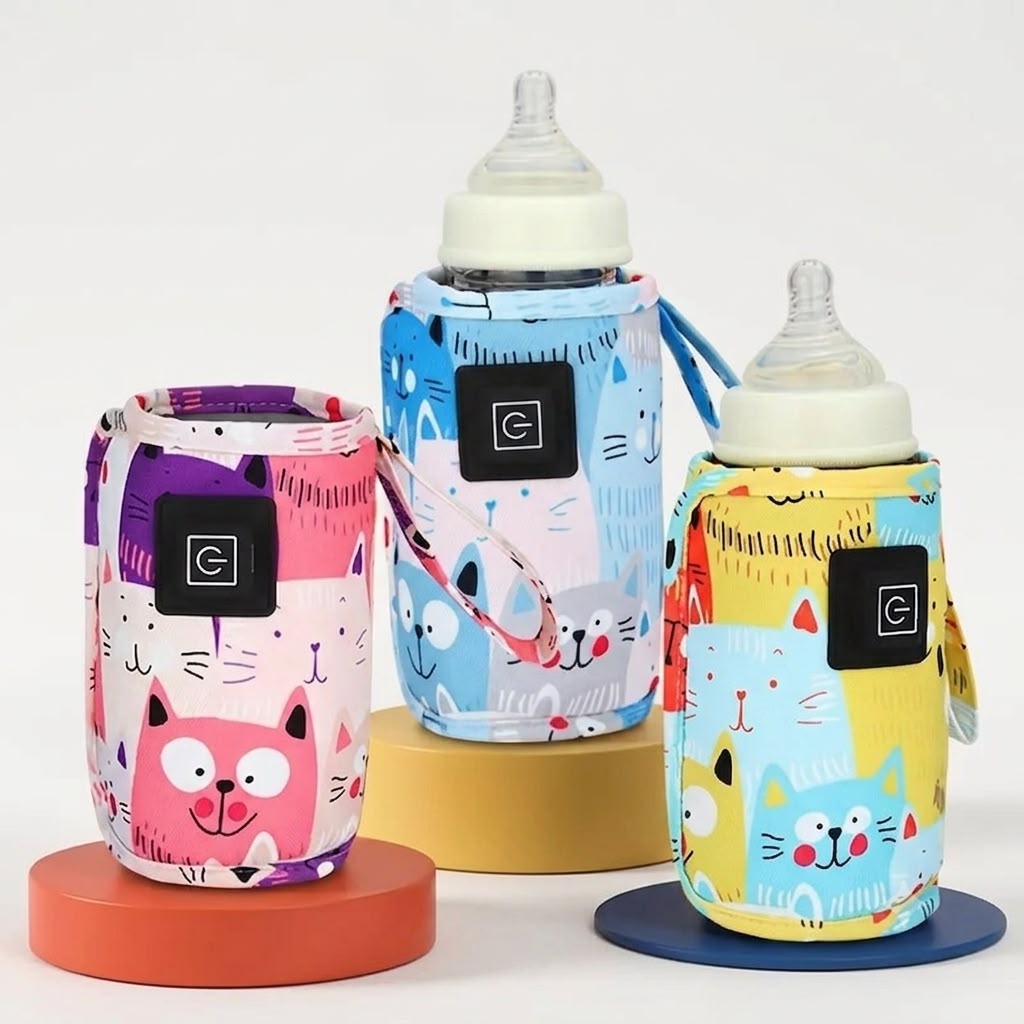 BabyWarm שרוול תרמי חכם לבקבוק תינוק בצבע כחול